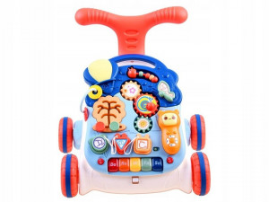 Antemergator interactiv 2in1 cu 4 roti, transformabil in Masuta interactiva pentru activitati, cu panou de jucarii, sunete cu reglarea volumului, Jokomisiada, ZA3252 - Img 4