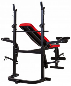 Banca de exercitii multifunctionala, spatar reglabil in 3 trepte, piele ecologica, sarcina maxima 170 kg, Modern Home, HREBH11 - Img 4