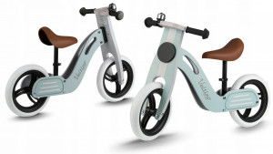 Bicicleta de echilibru din lemn pentru copii, scaun din spuma, roti 12 inchi, Ricokids, Veltino, 7618, Albastra - Img 6