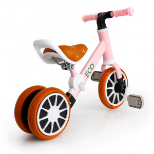 Bicicleta de echilibru Ecotoys, 2in1, pedale detasabile, inaltime sa reglabila, sarcina maxima 20 kg, Roz - Img 5