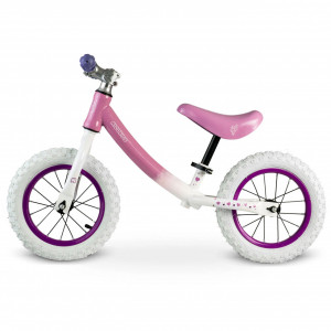 Bicicleta de echilibru pentru copii Ricokids alb si roz - Img 5