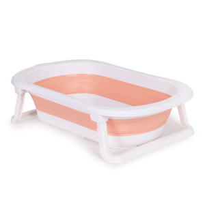 Cadita pliabila pentru bebelusi, cu Dop Senzor de temperatura, suport antiderapant, Ecotoys, HA-B27 PINK - Img 4