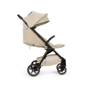 Carucior ultracompact cu pliere automata Nuna x BMW, TRVL lx, bej Mica - Img 3