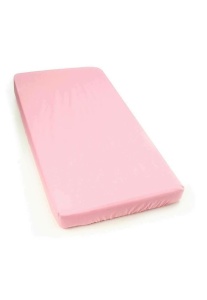 Cearsaf din bumbac cu elastic pentru patut copii, 120 x 60 cm, MyKids, Roz