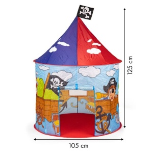 Cort de joaca pliabil pentru copii, iPlay, motive grafice Casa Piratilor, 125 x 105 cm - Img 4