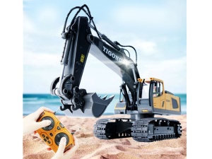Excavator cu telecomanda, sunete si lumini, 40 x 20 x 10.5 cm, Jokomisiada, RC0599 - Img 5