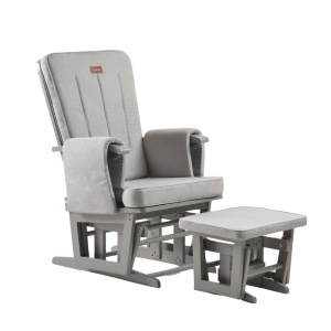 Fotoliu reglabil pentru alaptare, cu suport de picioare inclus, ONINO Calm.Me Classic, Pearl Gray - Img 1