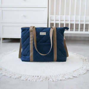 Geanta mamicii, pentru carucior si plimbare, 38 x 45 cm, Tiny Star Navy - Img 3