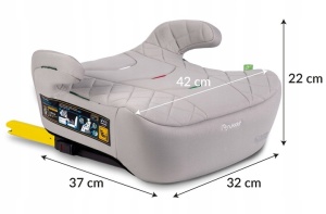 Inaltator auto pentru copii, cu isofix, Nukido, Louis, i-Size, 125 - 150 cm, 710202, Bej - Img 2