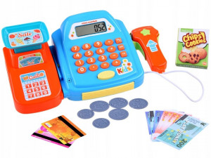 Jucarie educativa, Casa de marcat, cu aparat de scanat, cantar, calculator functional, butoane si sunete, Jokomisiada, ZA3851 NI - Img 8