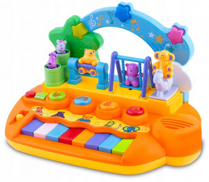 Jucarie interactiva pentru copii, multifunctionala, cu pian, animale in miscare, sunete si lumini, Ricokids, RK-749 - Img 5