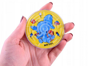 Jucarie interactiva, Pocket Labirint, diametru 7 cm, Jokomisiada, GR0224, diverse culori - Img 2