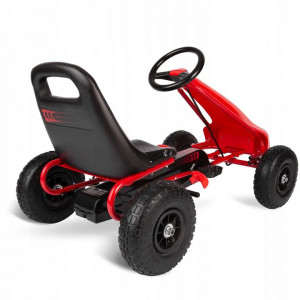 Kart Cu Pedale Pentru Copii, Ricokids, RK-593, >30kg, Frana de Mana, Sistem Ralanti, culoare Rosie - Img 2