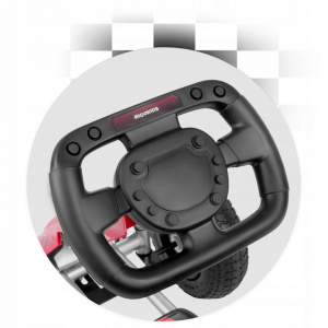 Kart Cu Pedale Pentru Copii, Ricokids, sarcina 30 kg, roti goflabile, sa reglabila, RK-591, Rosu - Img 7