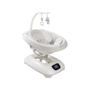 Leagan electric pentru copii Graco Eluma Sway cu tehnologie inteligenta de detectare a plansului, pentru bebelusi, alb Rori - Img 4