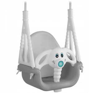 Leagan modular pentru copii, pentru interior - exterior, Ricokids, 3in1, greutate maxima 30 kg, 1 - 7 ani, Gri