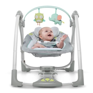 Leagan portabil pentru copii Ingenuity Swing 'n Go Portable Swing™ - Hugs & Hoots™ - Img 5