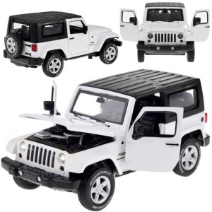 Masinuta metalica de colectie, pentru copii. Jeep Wrangler, 1:32, cu sunete, lumini, ZA3754