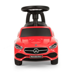 Masinuta Ride-On Pentru Copii, Mercedes Benz C-Class, Cu Melodii Si Clanxon, Spatar De Protectie Si Volan Multimedia, Rosie - Img 8
