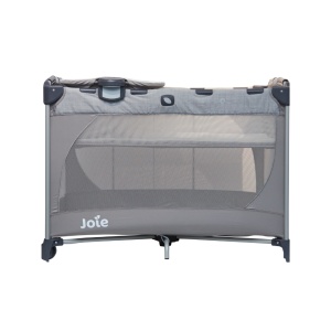 Patut pliant Joie Commuter Change Gray Stripes, cu cosulet detasabil inclus - Img 5