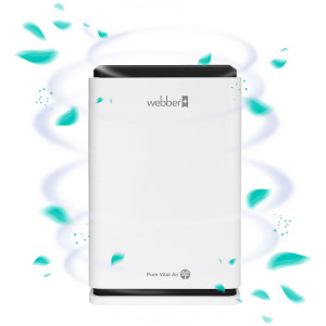 Purificator de aer profesional, Webber, 05AP8650, cu 2 viteze de ventilatie, mod automat, ionizare, sterilizare UV, senzor, filtru antibacterian Hepa, conectare aplicatie Smart Life, panou tactil, Alb - Img 5