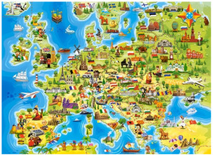 Puzzle pentru copii, Harta Europei, 100 de piese - Img 2