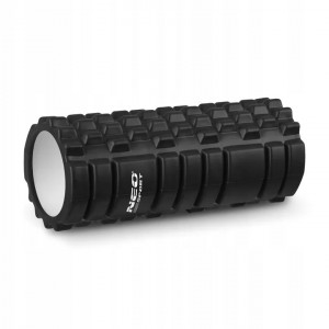 Rola pentru exercitii fitness, din spuma EVA, compacta, rezistenta la apa, Neo-Sport, 33x14 cm, Neagra