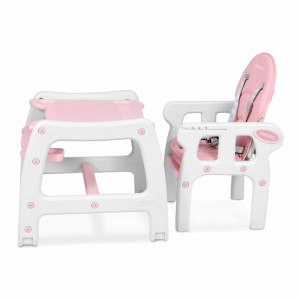 Scaun de masa 5 in 1, balansoar, hranire, joaca, scaun cu masa, Ricokids, Sinco, Roz - Img 4