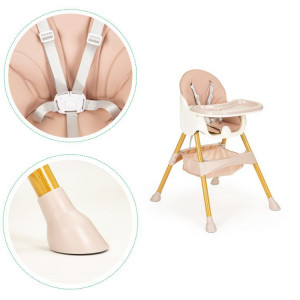 Scaun Pentru Hranire 2 in 1, pentru masa si activitati, Ecotoys, HC-823S Roz - Img 4