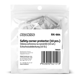Set 10 Protectii Pentru Colturi, Pentru Siguranta Copiilor, Ricokids, autoadezive, silicon - Img 7