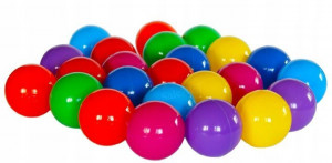 Set 100 de bile multicolore pentru piscina uscata sau cort, Soft Balls, 6 cm, din material plastic moale - Img 4