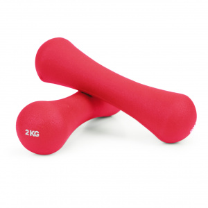 Set 2 Greutati pentru exercitii fizice, gantere, ModernHome, 2 x 2 kg, 21 x 6 cm, Roz - Img 3
