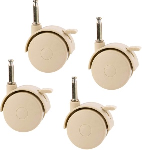 Set 4 Roti Pivotante Blocabile Pentru Patut, Bej Vintage