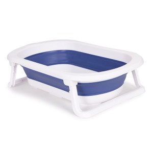 Set - Cadita pliabila pentru bebelusi, cu Dop Senzor de temperatura, suport antiderapant, Ecotoys, HA-B27 BLUE + Perna pentru cadita bebelusi, moale, uscare rapida, curele reglabile, Ricokids, 45 x 32 cm, Albastra - Img 7