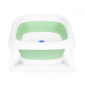 Set - Cadita pliabila pentru bebelusi, cu Dop Senzor de temperatura, suport antiderapant, Ecotoys, HA-B31Green, cu Perna pentru cadita, Ricokids - Img 8