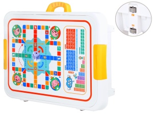 Set masa cu scaun pentru copii, 3in1, cu suprafata de construit, tabla de activitati, picioare reglabile, cuburi de constuit, Feel, ZA5160 - Img 15
