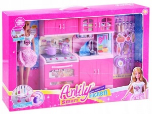 Set Papusa Anlily Doll in Bucatarie, cu Lumini si Sunete, accesorii pentru gatit - Img 2