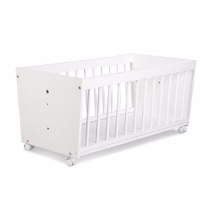 Set Patut copii din lemn KLUPS Zoya 90x40 cm, cu Saltea MyKids Cocos confort, 90 x 40 x 8 cm - Img 3