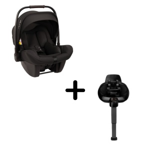 Set scoica auto Nuna i-Size PIPA Lite Caviar R129 cu Baza isofix BASE next i-Size pentru PIPA Lite - Img 1
