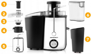 Storcator de fructe si legume, Berdsen, BD-750, 600-1000W, 2 trepte de viteza, capacitate 0.5L - Img 5