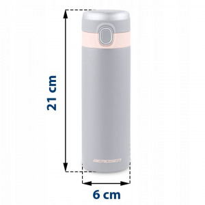 Termos din otel inoxidabil, 450 ml, cu afisaj LCD temperatura, Berdsen, BD-786, Gri - Img 4