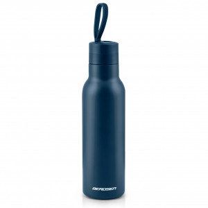 Termos din otel inoxidabil, 500 ml, maner flexibil, Berdsen, Travel Line, BD-787, Bluemarin - Img 1