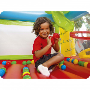 Trambulina gonflabila pentru copii, Bestway, Fisher-Price 175x173x114 cm, cu 25 de bile colorate - Img 4