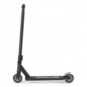 Trotineta cu 2 roti, pentru cascadorii, Soke GO, 83 x 48 cm, Aluminiu, compresie HIC, rulmenti ABEC-9, punte sudata, Greutate maxima utilizator 100 Kg, Negru - Img 4