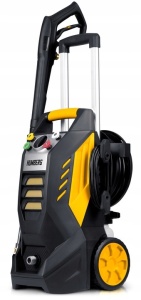 Aparat de spalat cu presiune Humberg HM-301, 2500 W, 350 bar presiune EW, 480 l/h debit maxim, pistol de presiune StopAnd Safe, perie, duza TurboStream, 4 duze interschimbabile, Furtun de presiune 10 m, rola furtun, flacon 500 ml, cablu alimentare 5 m - Img 5
