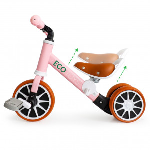 Bicicleta de echilibru Ecotoys, 2in1, pedale detasabile, inaltime sa reglabila, sarcina maxima 20 kg, Roz - Img 6