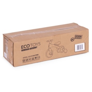 Bicicleta de echilibru Ecotoys, 3in1, inaltime reglabila, sarcina maxima 30 kg, Roz - Img 7