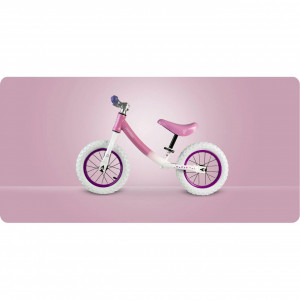 Bicicleta de echilibru pentru copii Ricokids alb si roz - Img 6