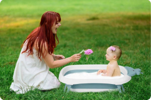 Cadita de baie pliabila pentru bebelusi, cu termometru LCD, suport antiderapant, Ricokids, 728201, Albastra - Img 7