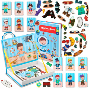 Carte magnetica, cu 66 de elemente, carduri cu 2 fete, Ricokids, RK-770, Costume - Img 7